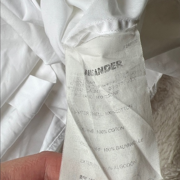 Jill Sander White Button Down Short Sleeve Blouse Size 34 Minimalist - Picture 3 of 5